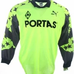 Puma SV Werder Bremen Trikot 1 Oliver Reck 1988-1992 Portas Matchworn Herren L