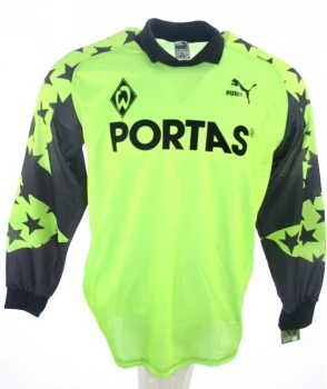 Puma SV Werder Bremen Trikot 1 Oliver Reck 1988-1992 Portas Matchworn Herren L
