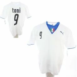 Puma Italien Trikot Italia 9 Luca Toni WM 2006 Weltmeister Away Weiß Herren XL