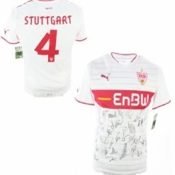 Puma VfB Stuttgart Trikot 2009/10 Team Hand Signiert ENBW Herren M
