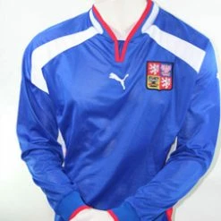 Puma Tschechien Czech Republik Trikot 2000 2002 Langarm Blau Heim XL