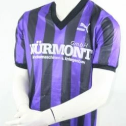 Puma 1.FC Feucht Trikot 1991 Match Worn Blau Schwarz Nürmont GmbH Herren L = 7-8