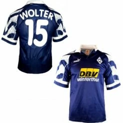 Puma SV Werder Bremen Trikot 15 Thomas Wolter 1996/97 DBV Lila Herren S