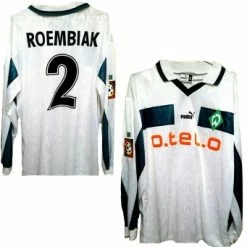 Puma SV Werder Bremen Trikot 2 Lodewijk Roembiak 1998/99 O-tel-o Matchworn Langarm Spielertrikot Herren XL
