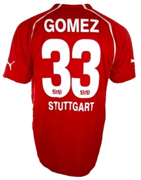 Puma VfB Stuttgart Trikot 33 Mario Gomez 2004/05 Debitel Rot Herren XL – Bild 2