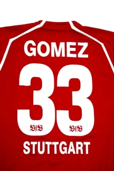 Puma VfB Stuttgart Trikot 33 Mario Gomez 2004/05 Debitel Rot Herren XL – Bild 4