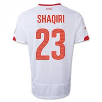 Puma Schweiz Trikot 23 Xherdan Shaqiri WM 2014 Schweizer Auswärts Weiß SFV Herren L – Bild 2
