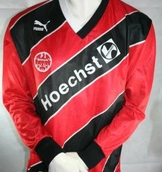 Puma Eintracht Frankfurt Trikot 1987/88 Hoechst Schwarz Rot Herren XL