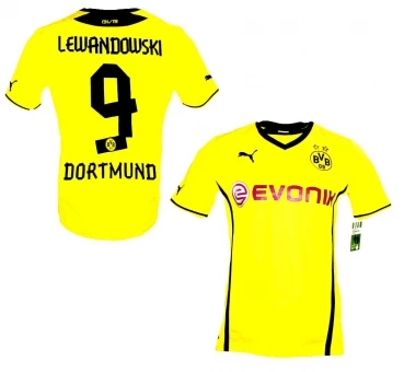 Puma Borussia Dortmund Trikot 9 Lewandowski 2013/14 BVB Evonik Gelb Herren L