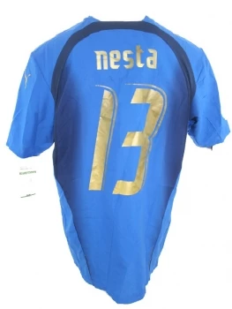 Puma Italien Trikot 13 Alessandro Nesta WM 2006 Weltmeister Heim Blau Herren L – Bild 2