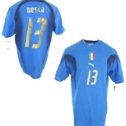 Puma Italien Trikot 13 Alessandro Nesta WM 2006 Weltmeister Heim Blau Herren L