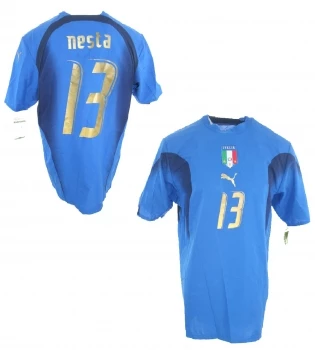 Puma Italien Trikot 13 Alessandro Nesta WM 2006 Weltmeister Heim Blau Herren L