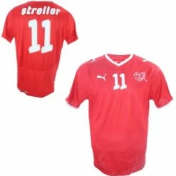 Puma Schweiz Trikot 11 Marco Streller Euro 2008 Schweizer Heim Rot SFV Herren M/L