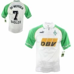 Puma SV Werder Bremen Trikot 7 Mario Basler 1995/96 DBV Signiert Herren S